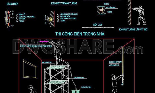 1 year ago
                

                
             1,28730. Download Free CAD Drawing of Electrical Installation Method for Houses