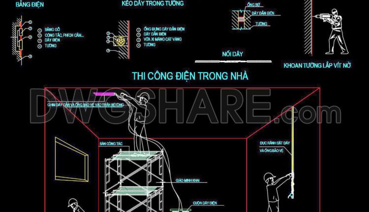 30. Download Free Cad Drawing Of Electrical Installation Method For Houses