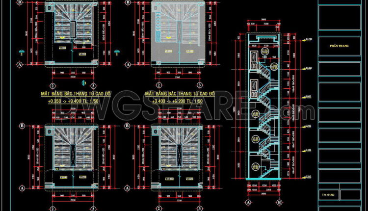 300. Free Download Detailed Cad Drawings Of Townhouse Stairs (1)