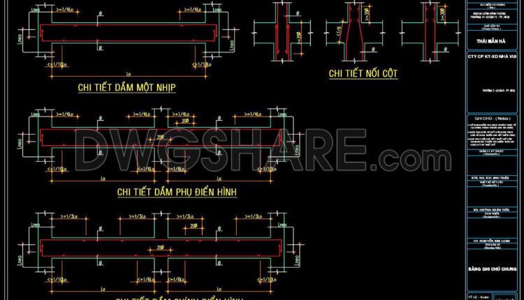 317. Download Free Cad Structural Drawings For A 3.4m X 13m Reinforced Concrete Townhouse Construction (2)