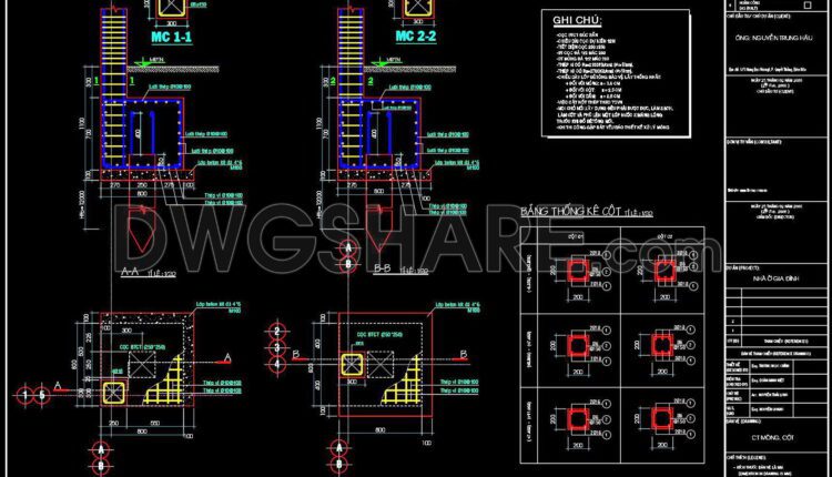 318. Download Free Cad Structural Drawings For A 4m X 18.5m Reinforced Concrete Townhouse Construction (2)