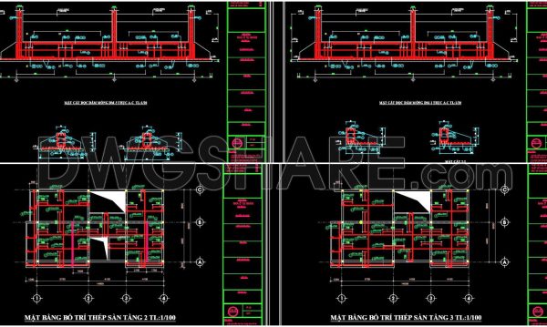 1 year ago
                

                
             1,015319. Download free CAD structural drawings for a 8m x 14m reinforced concrete townhouse construction