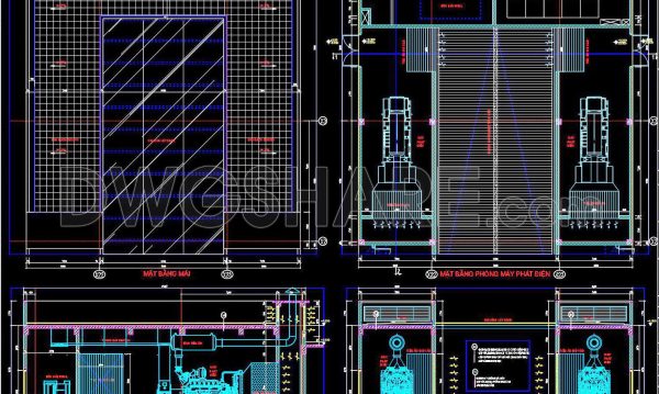 1 year ago 3080335. Detailed Generator Room CAD Drawing (Floor Plan, Sections) Free Download