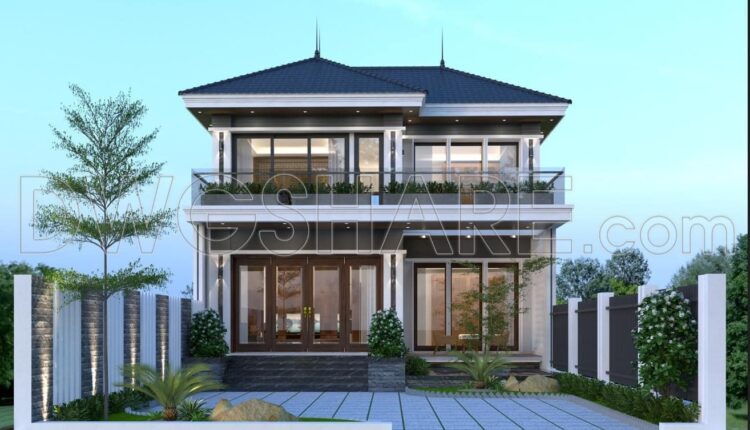 336. Free Download Of Mechanical And Electrical Construction Design Drawings For A 2-story House (2)