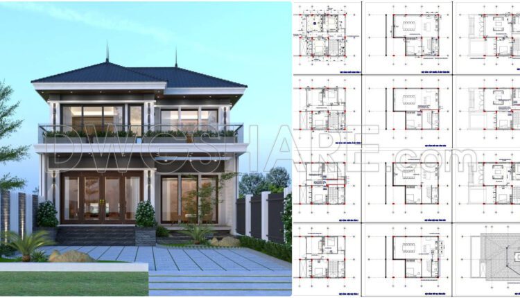 336. Free Download Of Mechanical And Electrical Construction Design Drawings For A 2-story House