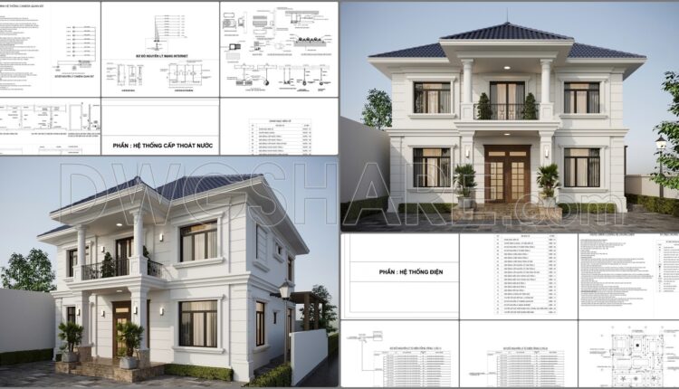 337. Free Download Of Mechanical And Electrical Construction Design Drawings For A 2-story House