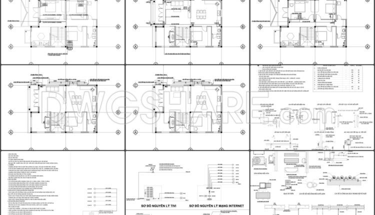 338. Free Download Of Mechanical And Electrical Construction Design Drawings For A 2-story House (4)