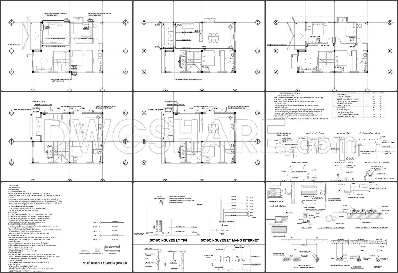 338. Free Download Of Mechanical And Electrical Construction Design Drawings For A 2-story House (4)