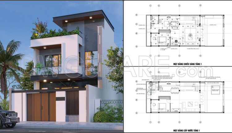 339. Free Download Of Mechanical And Electrical Construction Design Drawings For A 2-story House (1)