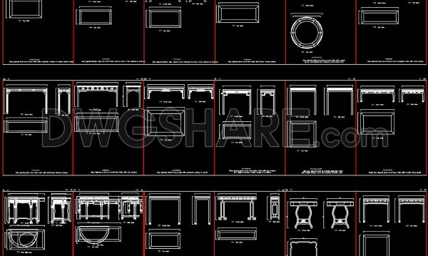 1 year ago
                

                
             1,290349. Free CAD Traditional Chinese Table Blocks