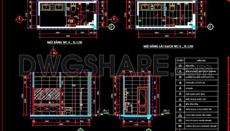 362. Free Download Of Cad Technical Drawings For The Construction Of Bathrooms In Townhouses (4)