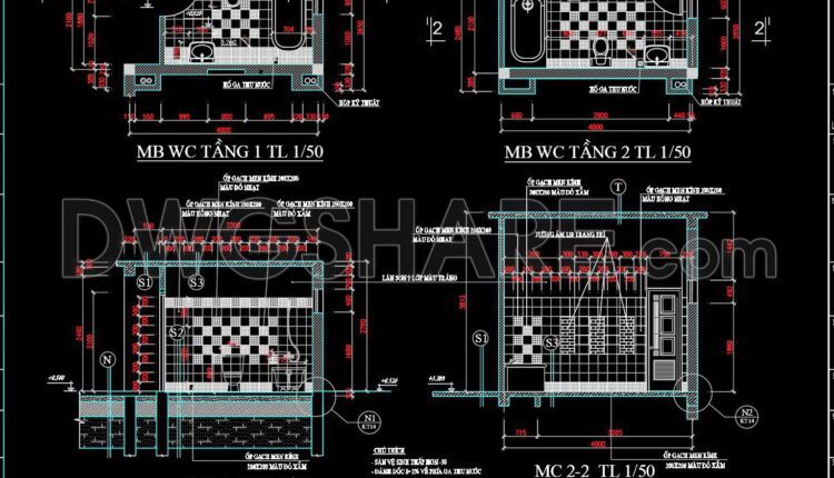 366. Download Free Toilet Design Cad Files For Building Projects