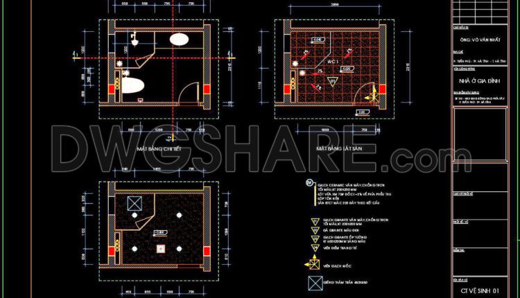 370. Free Download Cad Drawings Of Toilet And Bathroom Layout With Construction Details (1)