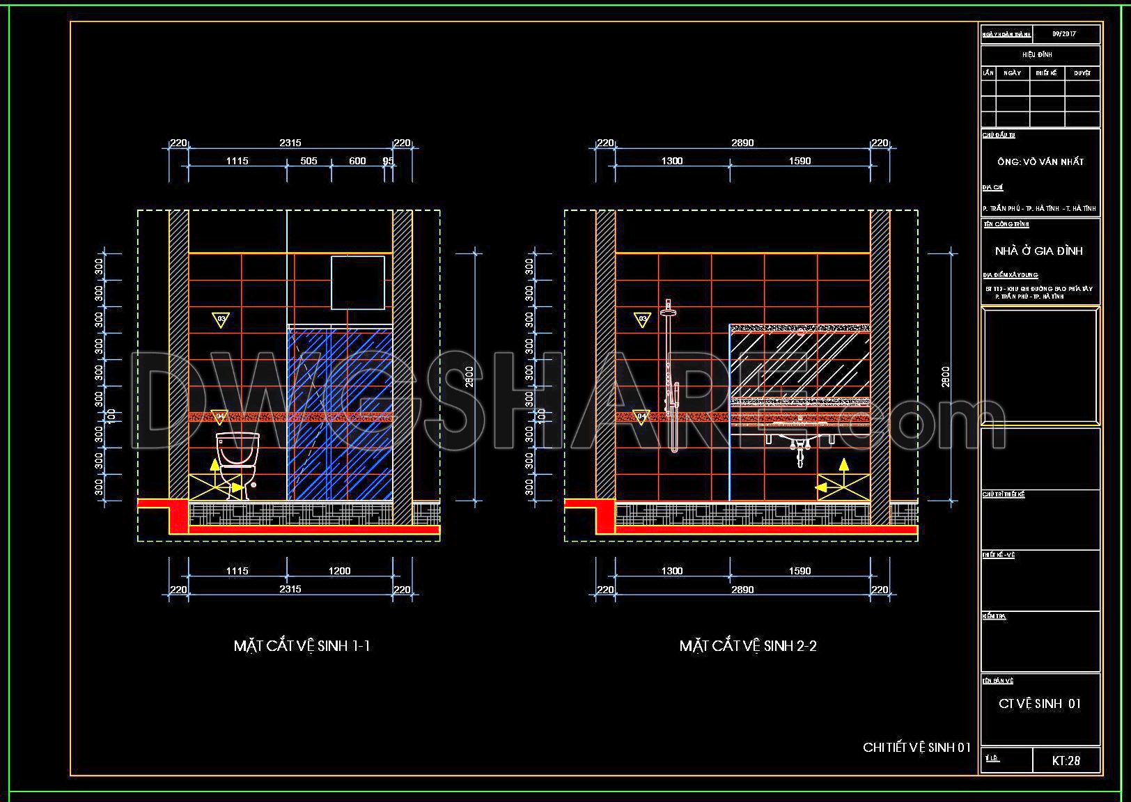 370. Free Download Cad Drawings Of Toilet And Bathroom Layout With Construction Details (3)
