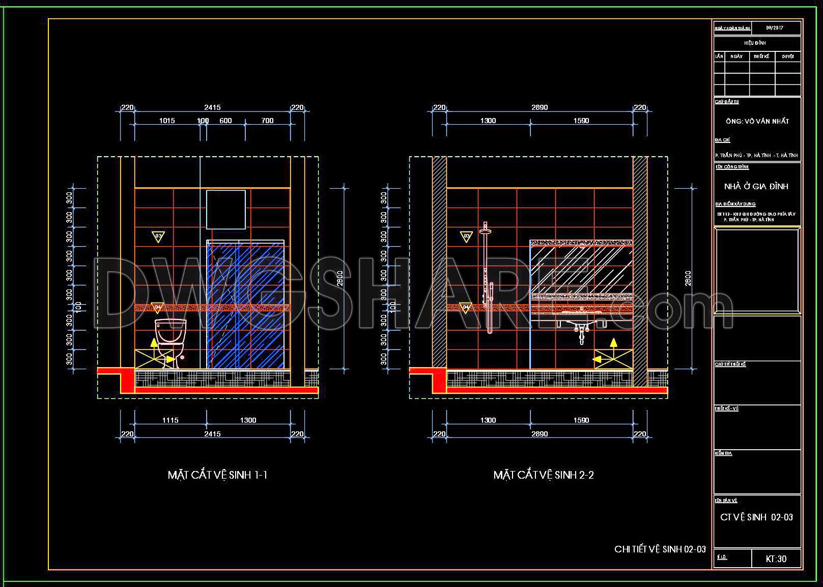 370. Free Download Cad Drawings Of Toilet And Bathroom Layout With Construction Details (4)