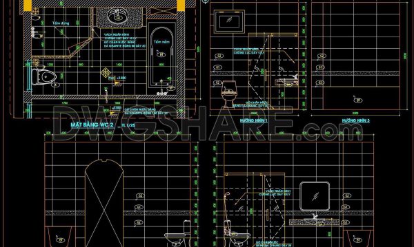1 year ago
                

                
             2,291372. Free Bathroom CAD Details: WC Plans & Elevations Set