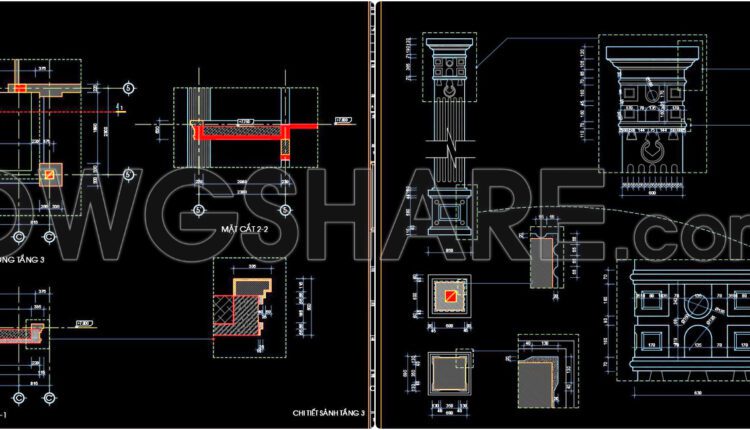 411. Free Download Classic Door And Window Cad Drawings With Arches And Columns (3)