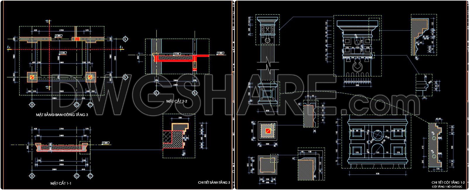 411. Free Download Classic Door And Window Cad Drawings With Arches And Columns (3)