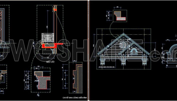 411. Free Download Classic Door And Window Cad Drawings With Arches And Columns (5)