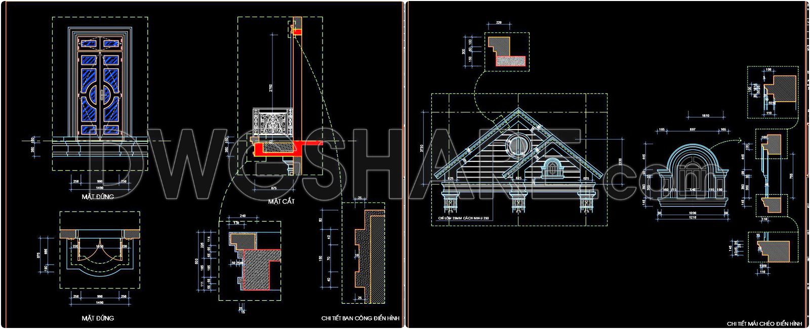 411. Free Download Classic Door And Window Cad Drawings With Arches And Columns (5)