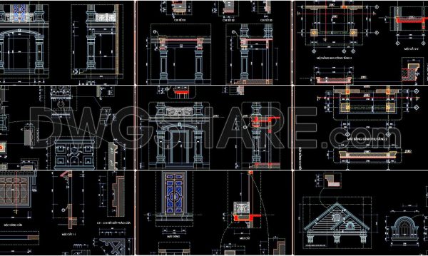 1 year ago
                

                
             2,978411. Free Download Classic Door and Window CAD Drawings with Arches and Columns