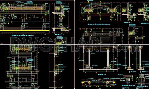 1 year ago
                

                
             1,244412. Free Download Exterior Balcony & Colonnade Details (DWG)