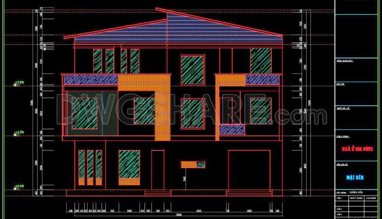 425. Free Download Cad Design Drawings For A 3-story House With Dimensions 8.5m X 15m (6)