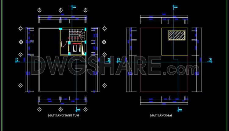 426. Free Download Cad Design Drawings For A 6-story House With Dimensions 7.6m X 9.2m (4)
