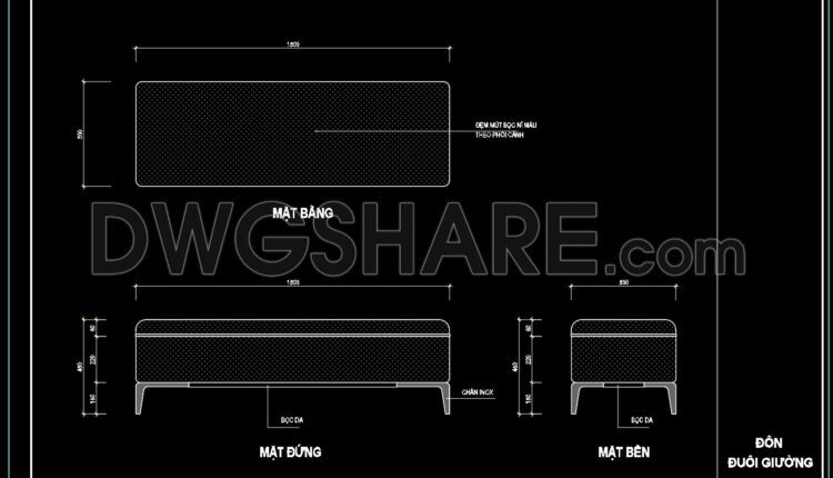 54. Free Download Bed Cad Shop Drawing (2)