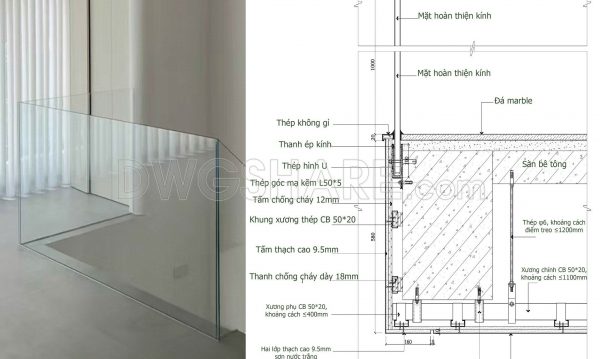 1 year ago
                

                
             6,154543. Free CAD Frameless Glass Railing Detail DWG