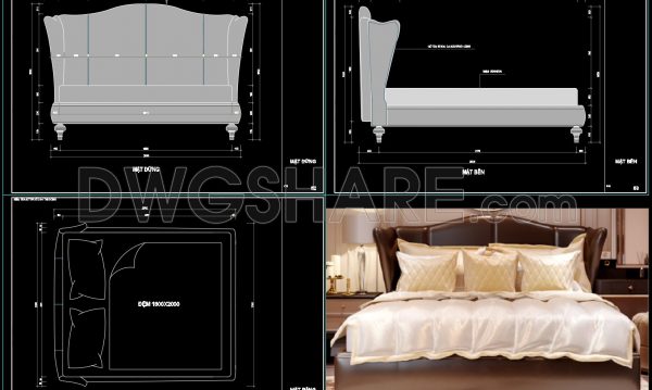 1 year ago
                

                
             96857. Free Download Neoclassical Bed CAD Drawing with Dimensions