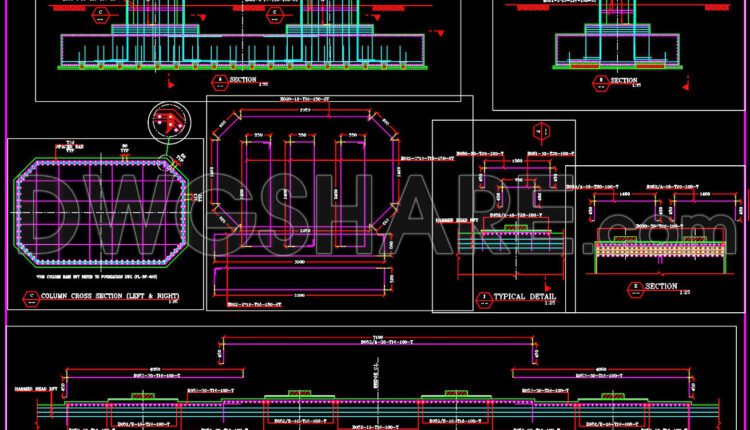611. Bridge Hammer Head Cross Section Details Free Download (3)
