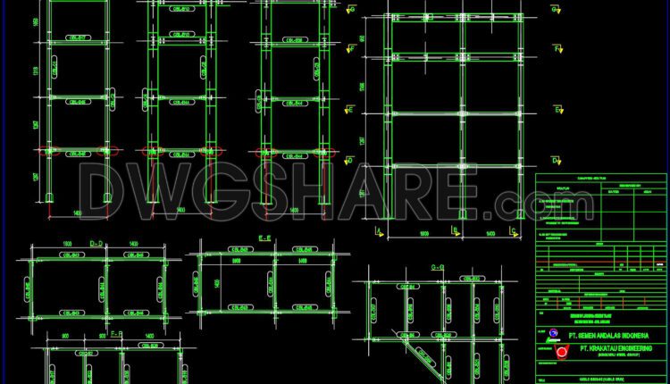 614. Download Free Drawing Of Cable Steel Bridge (2)