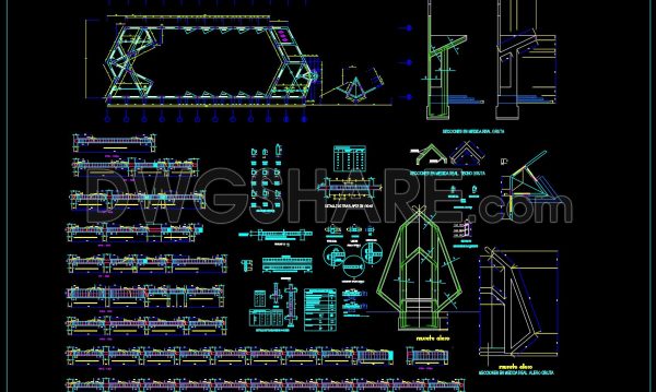 618. Free Download Chapel Structural Details - Cad Template