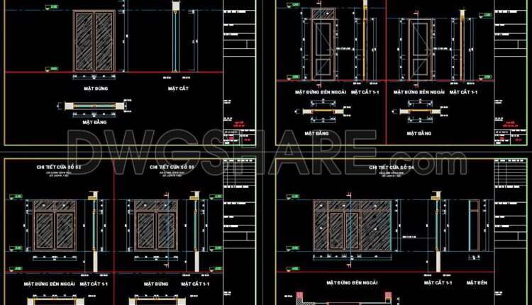 667. Free Detailed Cad Drawings Of Doors, Windows For Download (2)