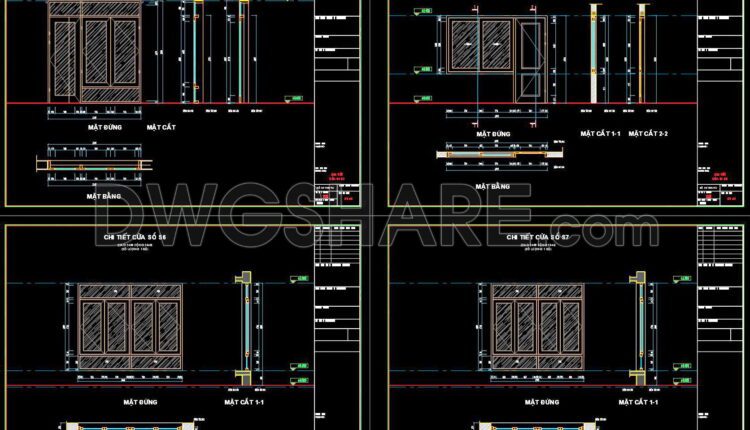 667. Free Detailed Cad Drawings Of Doors, Windows For Download (3)