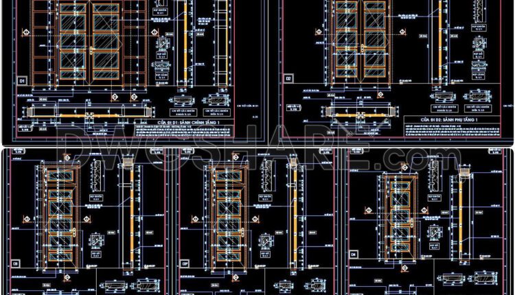 669. Free Detailed Cad Drawings Of Doors, Windows For Download (1)