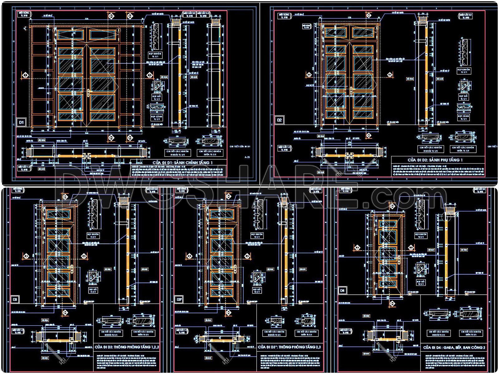 669. Free Detailed Cad Drawings Of Doors, Windows For Download (1)