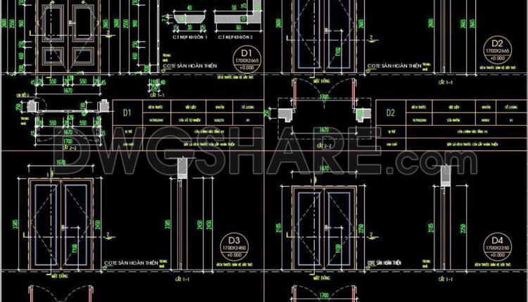 670. Free Detailed Cad Drawings Of Doors, Windows For Download (1)