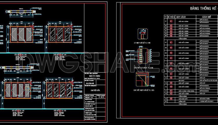 677. Free Download – Complete Cad Drawings Of Doors And Windows For Residential Buildings (1)