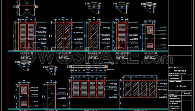677. Free Download – Complete Cad Drawings Of Doors And Windows For Residential Buildings (3)