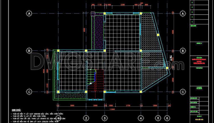 87. Download Free Detailed Cad Drawings Of Floor Plans For A 2-story Townhouse (1)