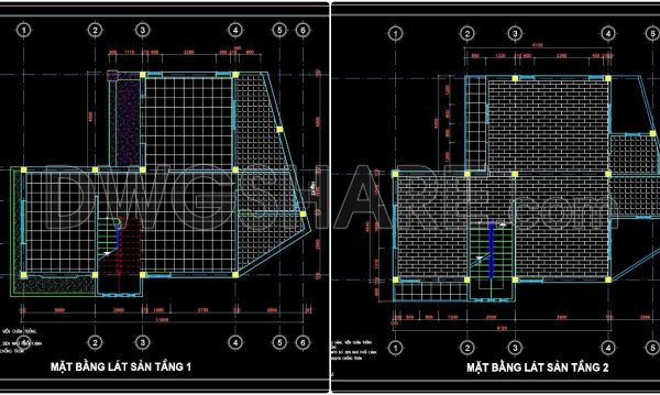 1 year ago
                

                
             25087. Download free detailed CAD drawings of floor plans for a 2-story townhouse