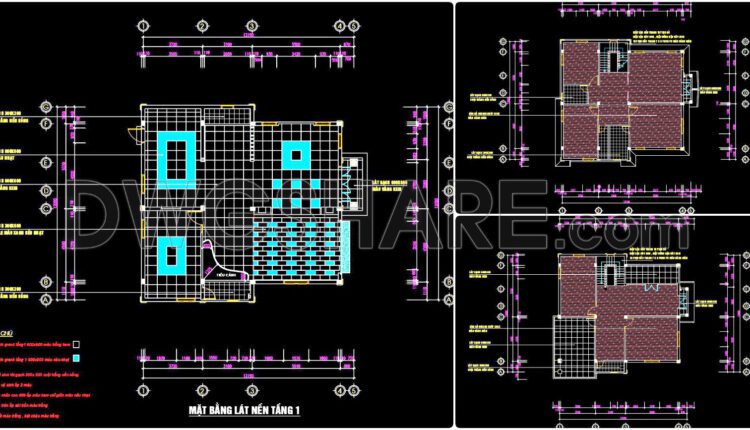 88. Download Free Detailed Cad Drawings Of Floor Plans For A 3-story Townhouse