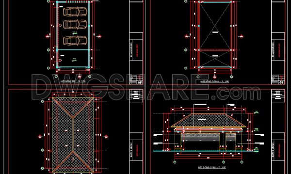 1 year ago
                

                
             1,84008. Free Download Detailed CAD Drawings of a Tiled Roof Garage