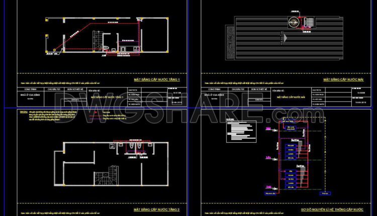 122. Free Download Plumbing & Electrical Design Drawings For A 2-story Townhouse (4)