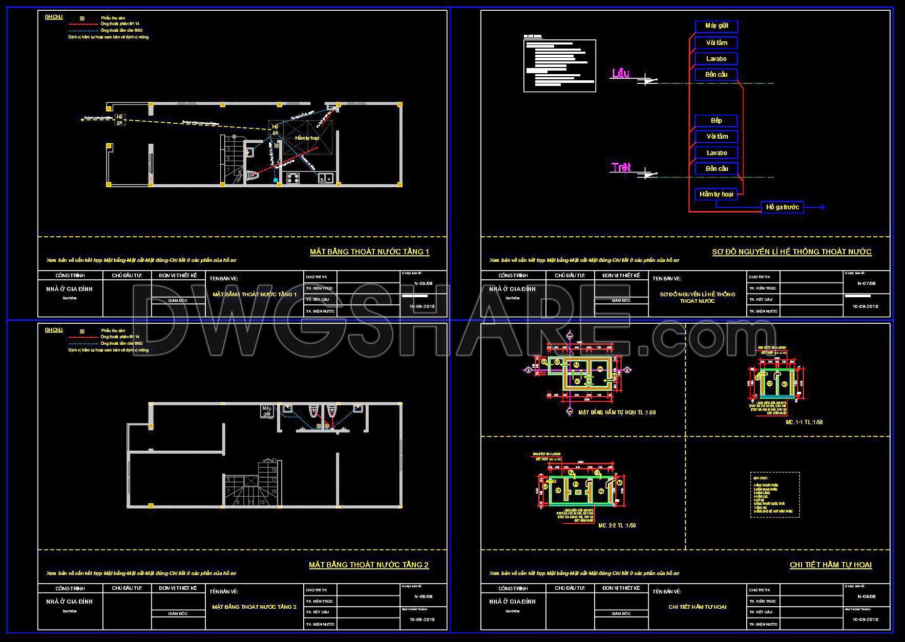 122. Free Download Plumbing & Electrical Design Drawings For A 2-story Townhouse (5)