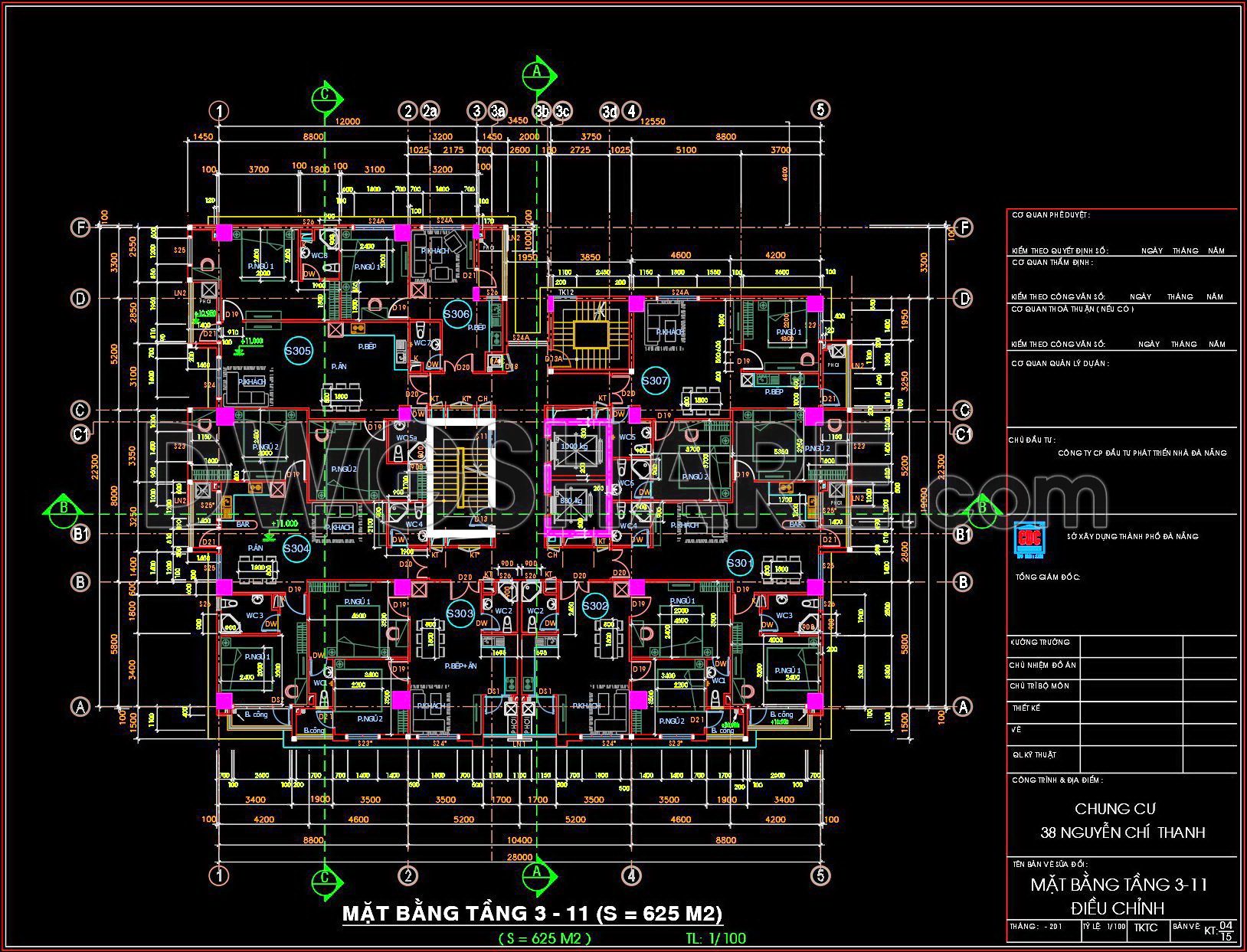 22. Cad Drawings Of A 17-story High-rise Residential Building Project With A Total Area Of 625 M2 (6)