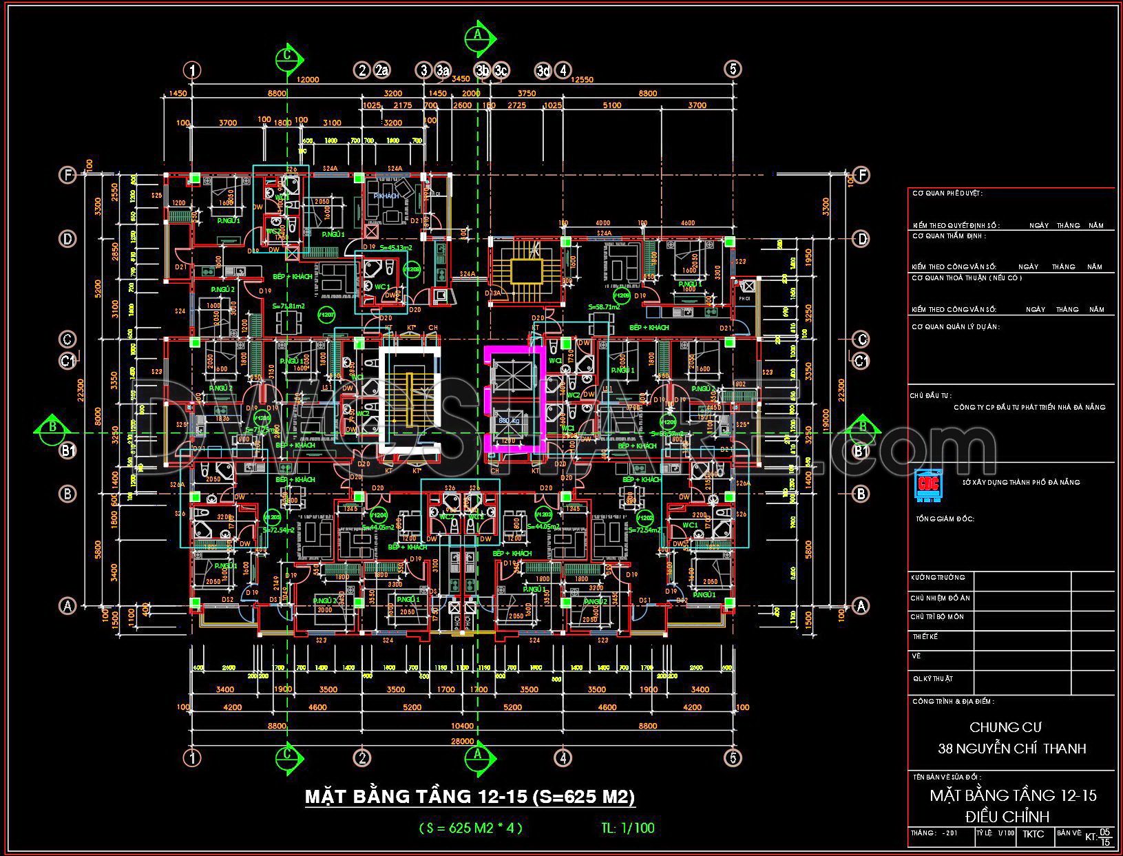 22. Cad Drawings Of A 17-story High-rise Residential Building Project With A Total Area Of 625 M2 (7)