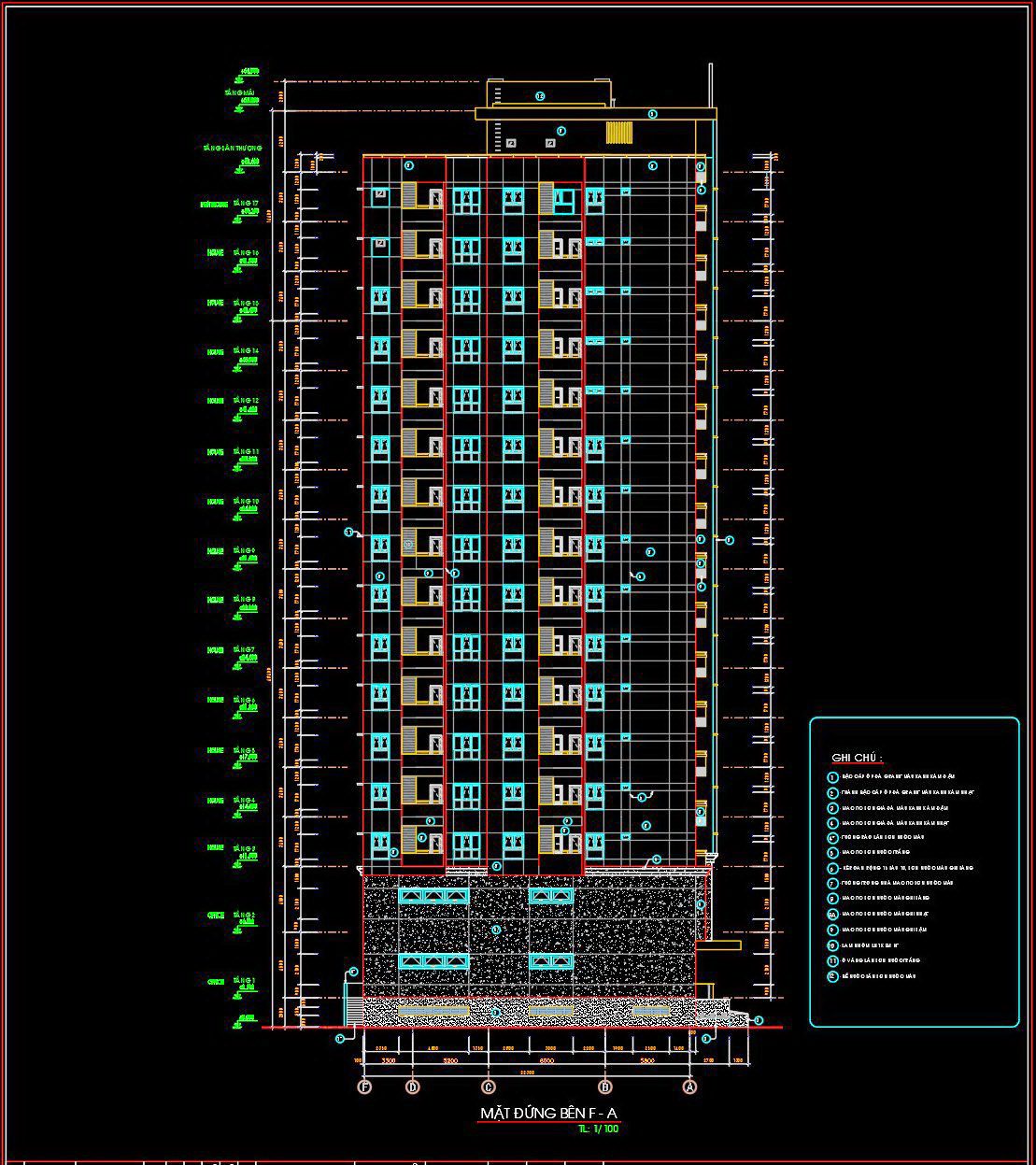 22. Cad Drawings Of A 17-story High-rise Residential Building Project With A Total Area Of 625 M2 (9)
